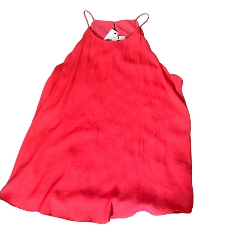Naked‎ Zebra Coral Pink High Neck Halter Blouse Top ST113235 New